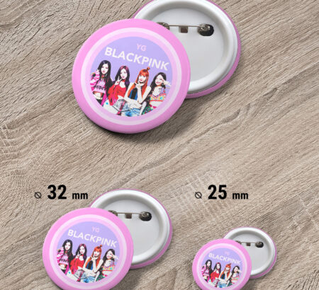Значки BLACKPINK з яскравим дизайном – 25мм, 32мм, 55мм